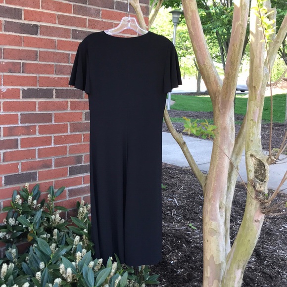 Jones Wear Dress Empire Waist V-Neck Short Sleeves - Picture 3 of 9